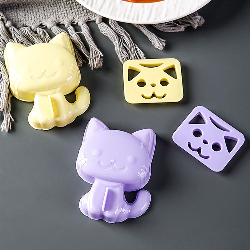 1 Set Cartoon Animals Sushi Mold DIY Sandwich Rice Ball Mold Kitchen Gadgets Baby Kids Breakfast Mold Sushi Bento Accessoires
