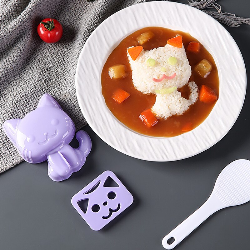 1 Set Cartoon Animals Sushi Mold DIY Sandwich Rice Ball Mold Kitchen Gadgets Baby Kids Breakfast Mold Sushi Bento Accessoires